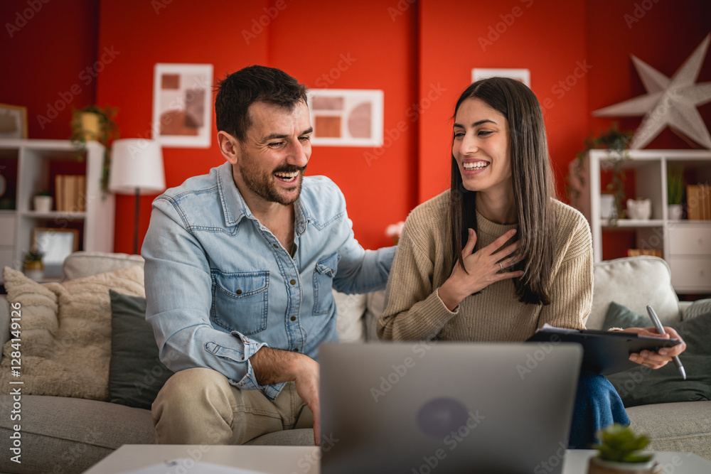 two colleague work have video call meeting while work from home two colleague work have video call meeting while work from home