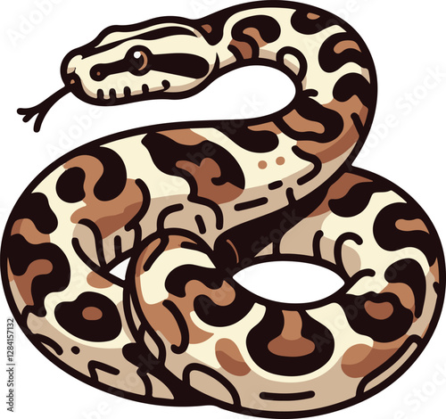  A simple Boa Constrictor vector style with white background