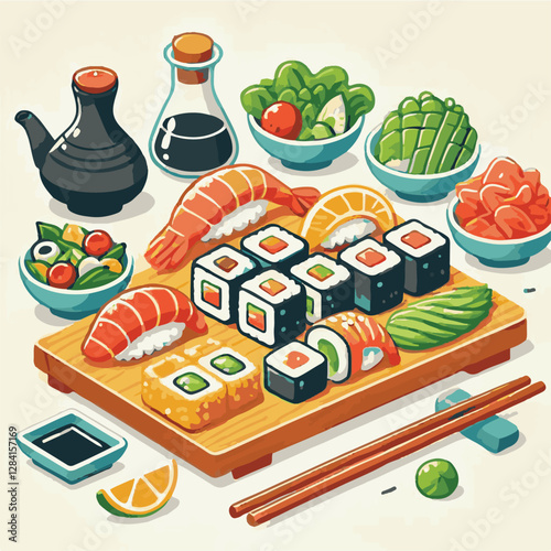 seafood, sushi, gourmet, fresh, delicious, rice, food, traditional, fish, japanese, cuisine, sashimi, maki, asian, tasty, culinary, healthy, salmon, roll, lunch, japan, seaweed, restaurant, dinner, as