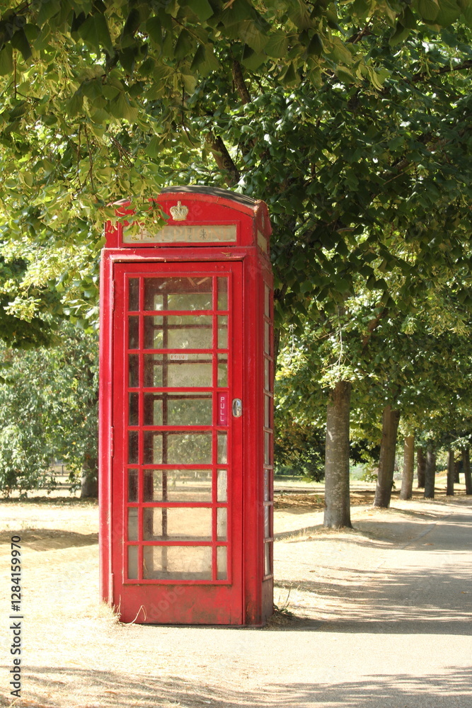 Red telephone box London, England Red telephone box London, England