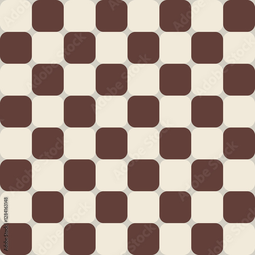 Seamless pattern of Mocha checkerboard. Design for background, wallpaper, fabric and more.