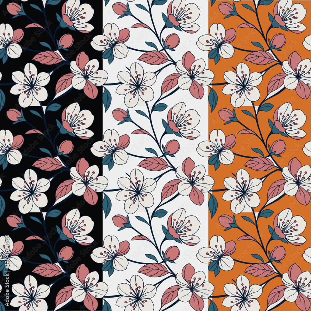 Fototapeta premium seamless pattern with flowers