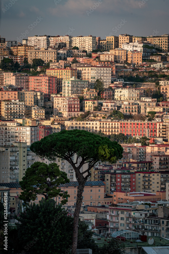 Fototapeta premium Cityscape of Naples, Italy. Buildings, Architecture.