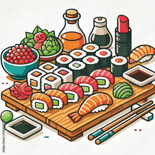 seafood, sushi, gourmet, fresh, delicious, rice, food, traditional, fish, japanese, cuisine, sashimi, maki, asian, tasty, culinary, healthy, salmon, roll, lunch, japan, seaweed, restaurant, dinner, as