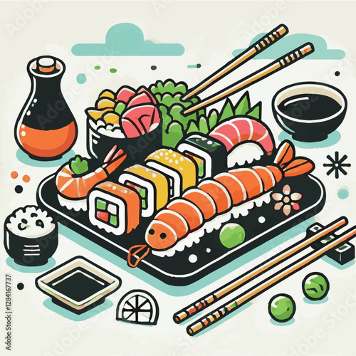 seafood, sushi, gourmet, fresh, delicious, rice, food, traditional, fish, japanese, cuisine, sashimi, maki, asian, tasty, culinary, healthy, salmon, roll, lunch, japan, seaweed, restaurant, dinner, as