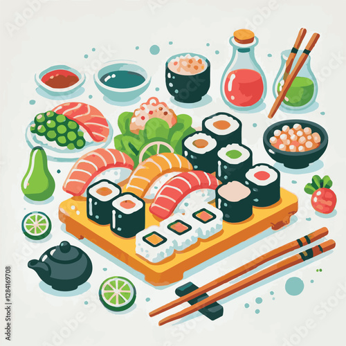 seafood, sushi, gourmet, fresh, delicious, rice, food, traditional, fish, japanese, cuisine, sashimi, maki, asian, tasty, culinary, healthy, salmon, roll, lunch, japan, seaweed, restaurant, dinner, as