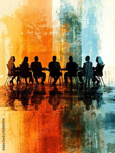 Diverse group of people engaged in conversation around a table during a casual gathering or meeting setting
