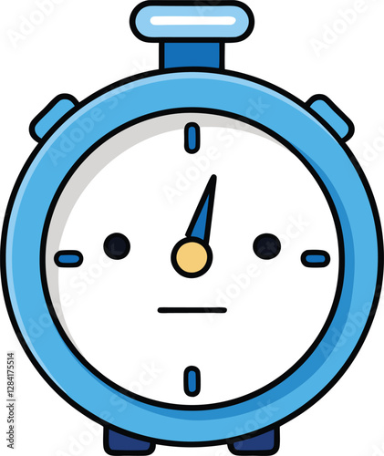  Blue Alarm Clock Icon Time Management Concept