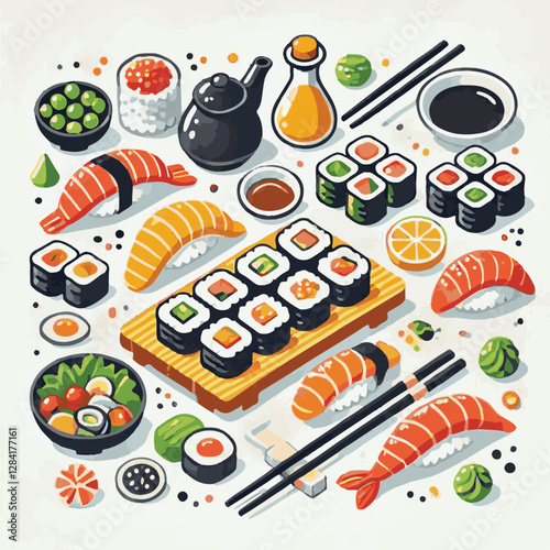 seafood, sushi, gourmet, fresh, delicious, rice, food, traditional, fish, japanese, cuisine, sashimi, maki, asian, tasty, culinary, healthy, salmon, roll, lunch, japan, seaweed, restaurant, dinner, as