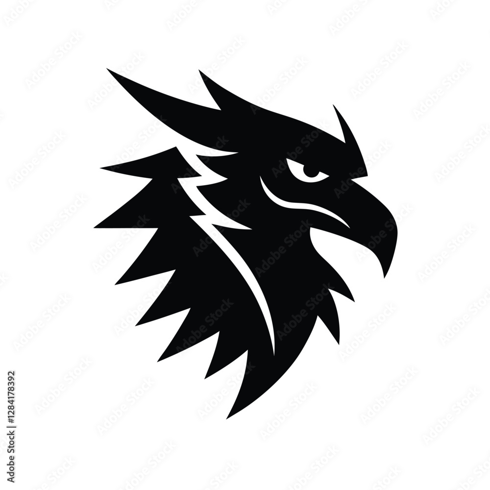 a vector icon of a griffin head. a vector icon of a griffin head.