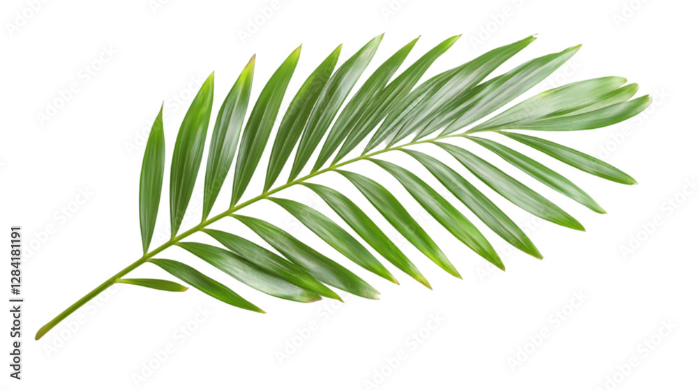 Lush Green Palm Frond Tropical Leaf Exotic Plant Nature Photography Isolated on Black Lush Green Palm Frond Tropical Leaf Exotic Plant Nature Photography Isolated on Black