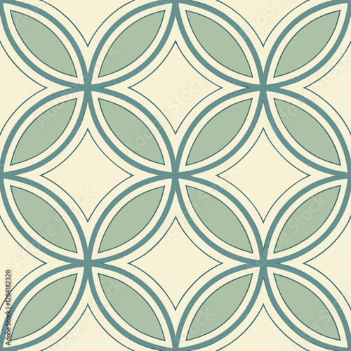 Abstract Geometric Pattern: An artistic interplay of overlapping shapes in subtle tones creates a visually engaging abstract pattern.