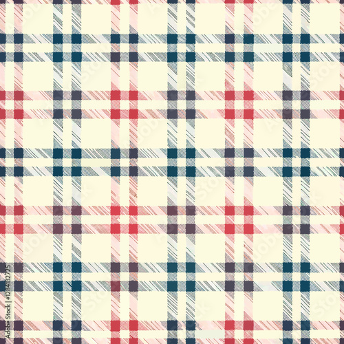 Geometric Fabric: A close-up shot showcasing a tightly woven, checkered fabric, its intricate pattern and tactile texture exuding a sense of warmth and visual appeal.