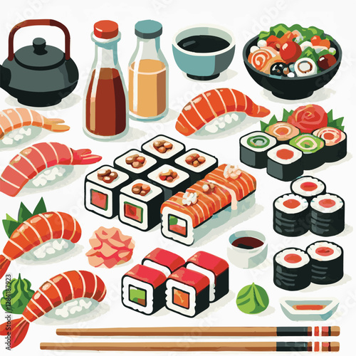 seafood, sushi, gourmet, fresh, delicious, rice, food, traditional, fish, japanese, cuisine, sashimi, maki, asian, tasty, culinary, healthy, salmon, roll, lunch, japan, seaweed, restaurant, dinner, as