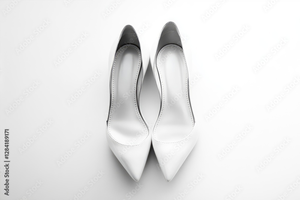 Elegant White High Heels Fashion Footwear Pair Elegant White High Heels Fashion Footwear Pair