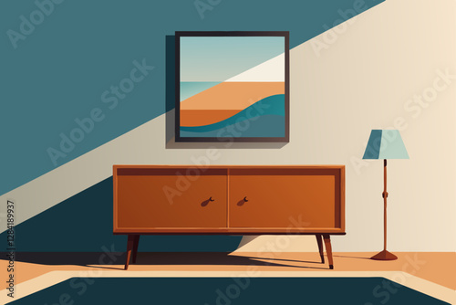modern living room with tv