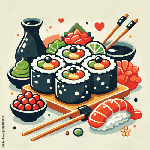 seafood, sushi, gourmet, fresh, delicious, rice, food, traditional, fish, japanese, cuisine, sashimi, maki, asian, tasty, culinary, healthy, salmon, roll, lunch, japan, seaweed, restaurant, dinner, as