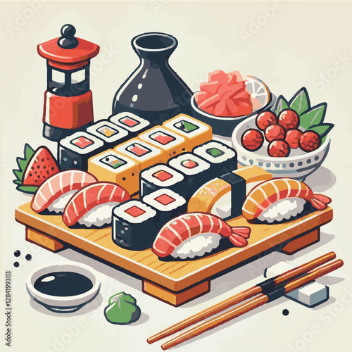 seafood, sushi, gourmet, fresh, delicious, rice, food, traditional, fish, japanese, cuisine, sashimi, maki, asian, tasty, culinary, healthy, salmon, roll, lunch, japan, seaweed, restaurant, dinner, as