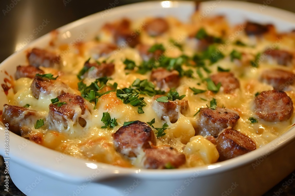 Creamy Sausage Mac and Cheese Bake, cheesy and delicious Creamy Sausage Mac and Cheese Bake, cheesy and delicious