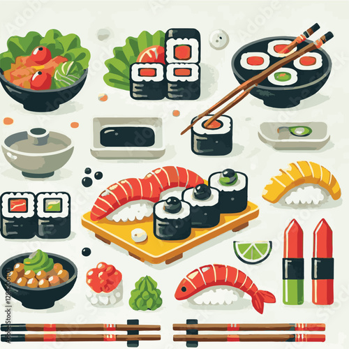 seafood, sushi, gourmet, fresh, delicious, rice, food, traditional, fish, japanese, cuisine, sashimi, maki, asian, tasty, culinary, healthy, salmon, roll, lunch, japan, seaweed, restaurant, dinner, as