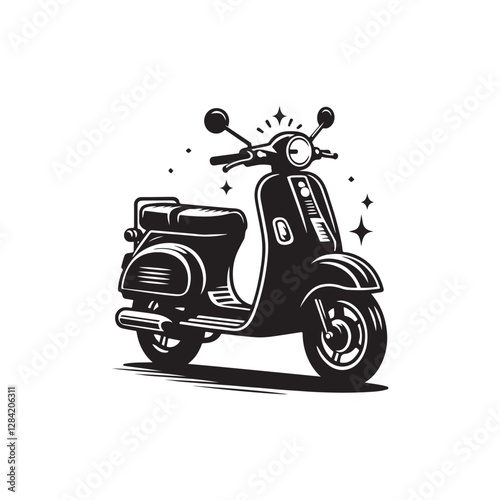 Moped silhouette design Vector (1).eps