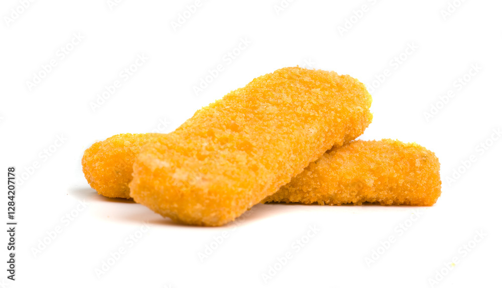 fish sticks on white background fish sticks on white background