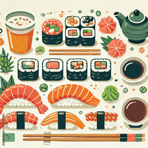 seafood, sushi, gourmet, fresh, delicious, rice, food, traditional, fish, japanese, cuisine, sashimi, maki, asian, tasty, culinary, healthy, salmon, roll, lunch, japan, seaweed, restaurant, dinner, as