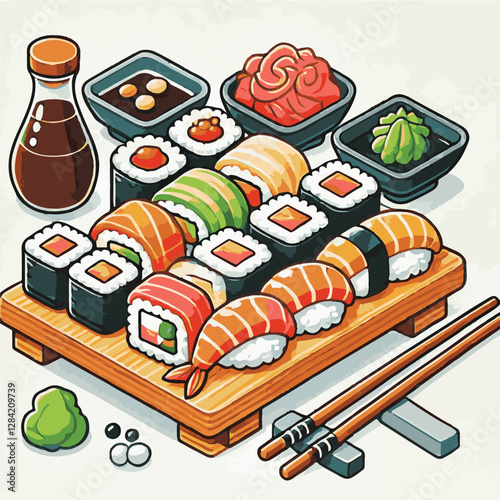 seafood, sushi, gourmet, fresh, delicious, rice, food, traditional, fish, japanese, cuisine, sashimi, maki, asian, tasty, culinary, healthy, salmon, roll, lunch, japan, seaweed, restaurant, dinner, as