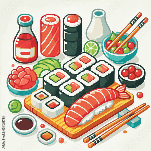 seafood, sushi, gourmet, fresh, delicious, rice, food, traditional, fish, japanese, cuisine, sashimi, maki, asian, tasty, culinary, healthy, salmon, roll, lunch, japan, seaweed, restaurant, dinner, as