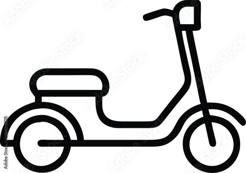 Vector Scooter Icon Illustration