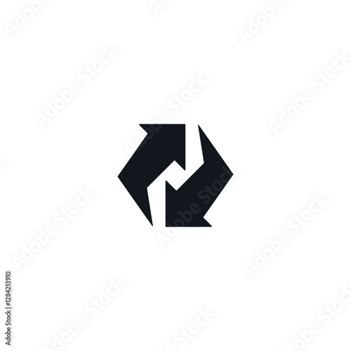 Reset refresh icon logo flat vector design