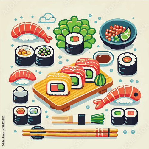 seafood, sushi, gourmet, fresh, delicious, rice, food, traditional, fish, japanese, cuisine, sashimi, maki, asian, tasty, culinary, healthy, salmon, roll, lunch, japan, seaweed, restaurant, dinner, as