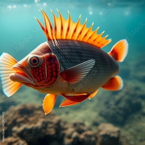 remarkable adaptations and behaviors of underwater fish, exemplifying their mastery of aquatic realm, their cunning hunting strategies, and their profound connection with underwater environment, leave photo