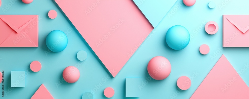 Geometric Shapes Arrangement in Pastel Colors a Serene Visual Harmony of Design and Composition Geometric Shapes Arrangement in Pastel Colors a Serene Visual Harmony of Design and Composition