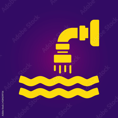 Waste Water trendy artwork beautiful abstract vector illustration colorful yellow design