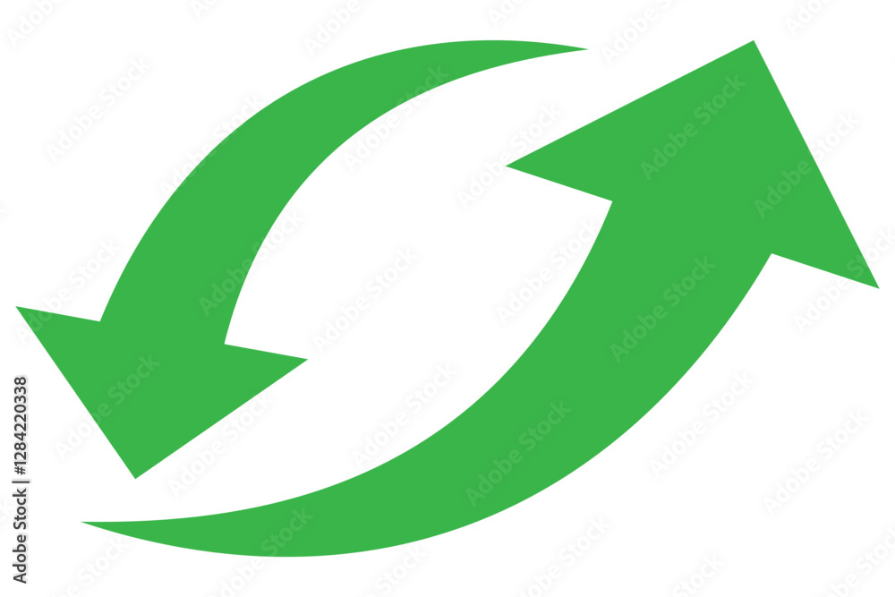 Set of long green curve arrow icon vector . green curve arrow icon set. long arrow icon set. curve arrow vector illustration. Curved or arch arrow icon isolated eps 10