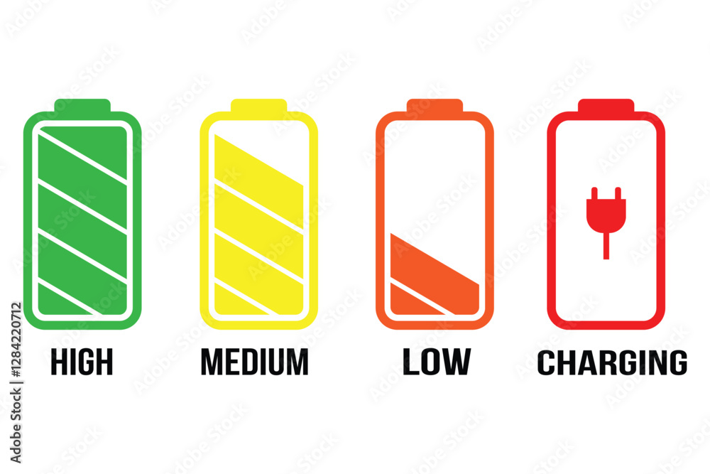Battery icons set. High quality black and colourful style vector icons. Baterry charge indicator. Batery level, energy, full. Power low up status batteries logo. vector illustration eps 888. Battery icons set. High quality black and colourful style vector icons. Baterry charge indicator. Batery level, energy, full. Power low up status batteries logo. vector illustration eps 888.
