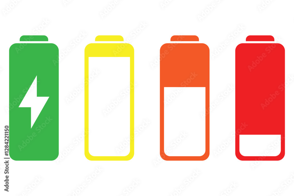 Battery charge level indicator. Charge battery level icon, vector illustration eps 888. Battery charge level indicator. Charge battery level icon, vector illustration eps 888.