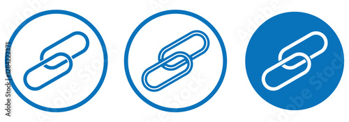 Chain, link icon vector isolated on circle background eps 888.