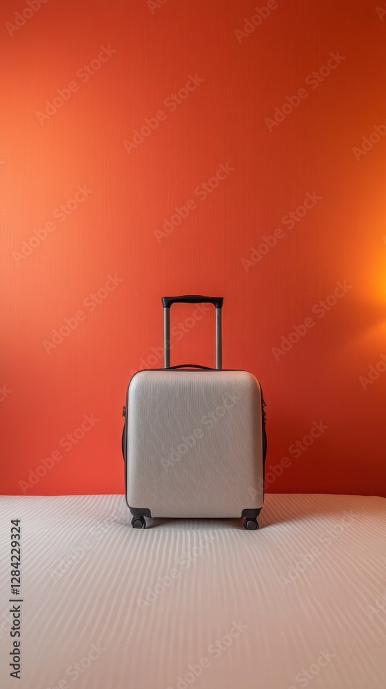 traveler packing their suitcase on a hotel bed. traveler packing their suitcase on a hotel bed.