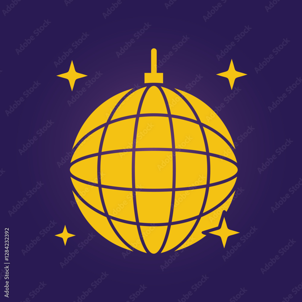 Disco Ball trendy artwork lovely abstract vector illustration colorful valuable design
