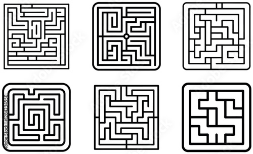Challenging Square Mazes for Puzzles and Games