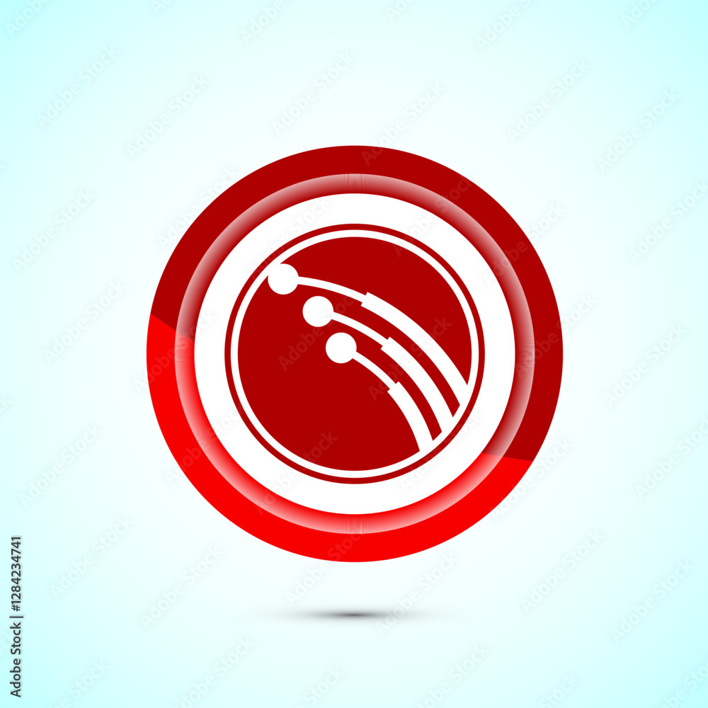 Fiber optic cable icon design illustration. Electric wire sign, digital internet, Blue color button design Fiber optic cable icon design illustration. Electric wire sign, digital internet, Blue color button design