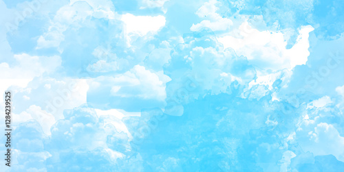 Blue clouds are isolated on a transparent PNG background. 3D realistic soft effect clouds. Vector illustration used anywhere live art canvas cold love fresh crystal clean
