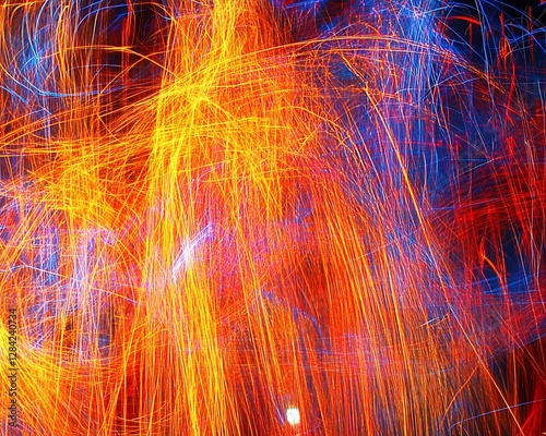 Abstract light trails, night, energy