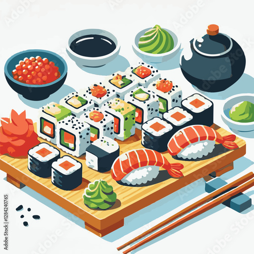 seafood, sushi, gourmet, fresh, delicious, rice, food, traditional, fish, japanese, cuisine, sashimi, maki, asian, tasty, culinary, healthy, salmon, roll, lunch, japan, seaweed, restaurant, dinner, as