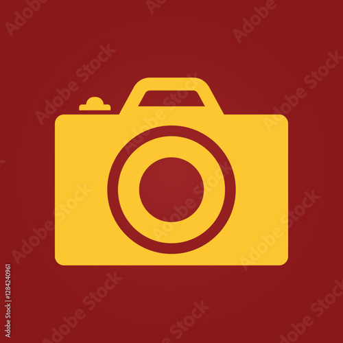 Camera trendy artwork cute abstract vector illustration colorful valuable design