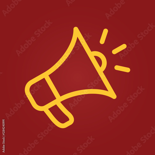Megaphone trendy artwork cute abstract vector illustration colorful valuable design