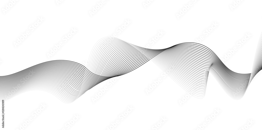Grey and black wave, curve lines on transparent background.Modern grey wave on white background,Abstract black wave lines on white background,black wave for design brochure, website, flyer. Grey and black wave, curve lines on transparent background.Modern grey wave on white background,Abstract black wave lines on white background,black wave for design brochure, website, flyer.