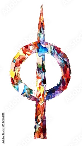 Abstract Phi symbol art